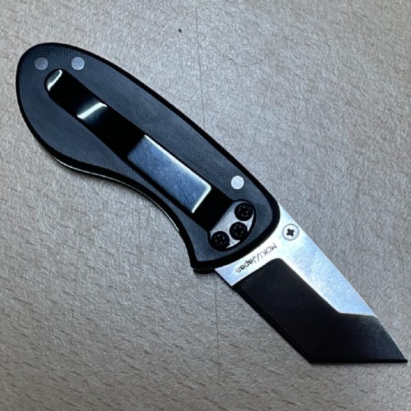 Al Mar Cigar Cutter - Black Micarta Chisel Grind - HCBM-1 - Image 2