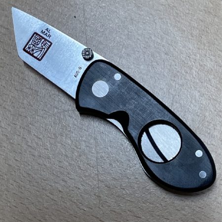 Al Mar Cigar Cutter - Black Micarta Chisel Grind
