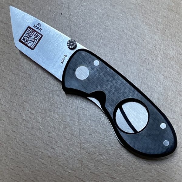 Al Mar Cigar Cutter - Black Micarta Chisel Grind