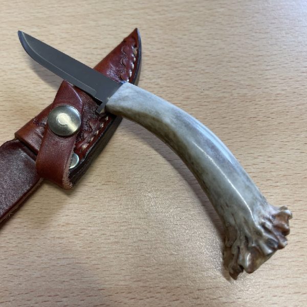Silver Stag - Crown Series - Mini Patch MP0505 Fixed Blade Skinning Knife with Leather Sheath - Image 6