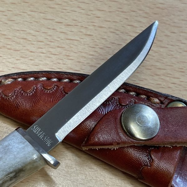 Silver Stag - Crown Series - Mini Patch MP0505 Fixed Blade Skinning Knife with Leather Sheath - Image 2