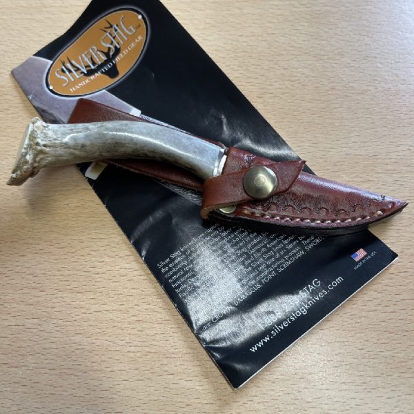 Silver Stag - Crown Series - Mini Patch MP0505 Fixed Blade Skinning Knife with Leather Sheath - Image 7