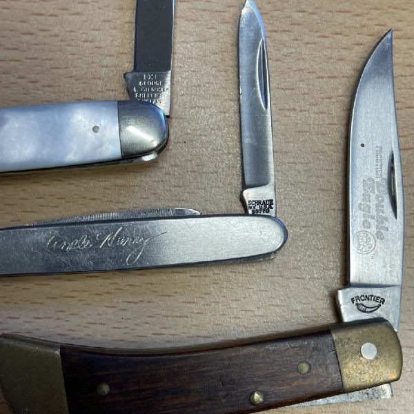 George Wostenholm I-XL Pocket Knife plus Schrade and Frontier. - Image 5