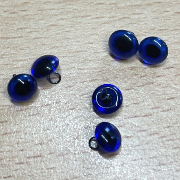 Pack of 3 Pairs Blue Teddy Bear Glass Eyes 8mm