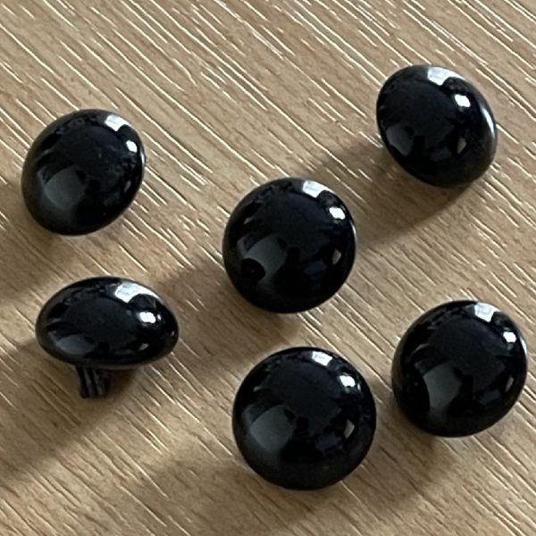 Pack of 3 Pairs Black Teddy Bear Glass Eyes 10mm