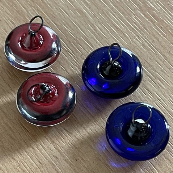 Pack of 2 Pairs Red/Blue Teddy Bear Glass Eyes 18mm - Image 3