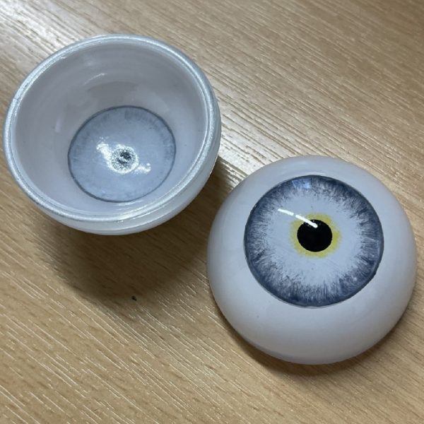 Extra Large - Glass Human, Doll, Mannequin Eyes 50mm Blue x 1 Pair - Image 4