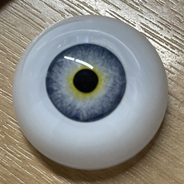 Glass Human, Doll, Mannequin Eye 36mm Blue no veins x 1 Eye