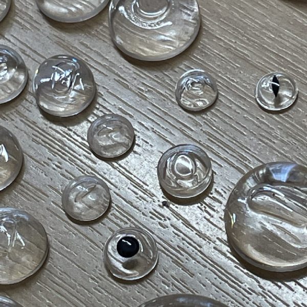Various Clear Glass Dome Shape Eyes (23 eyes) Excellent Craft Pack - Image 8
