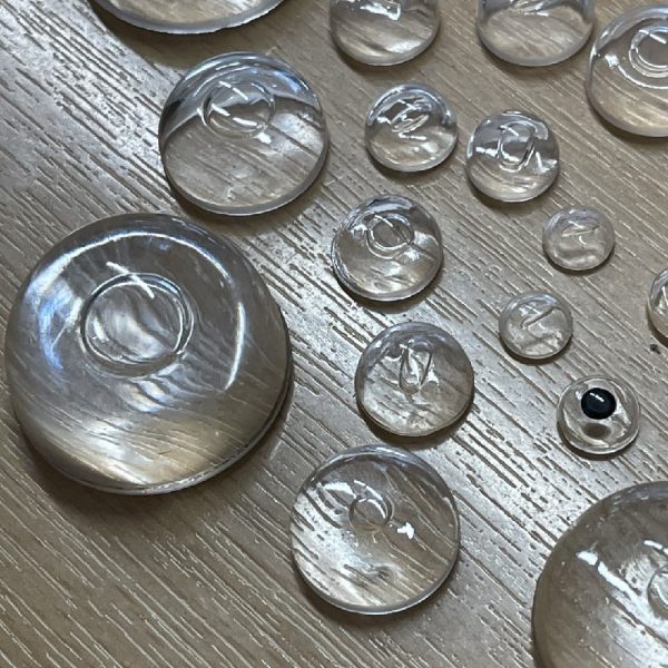 Various Clear Glass Dome Shape Eyes (23 eyes) Excellent Craft Pack - Image 2