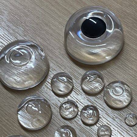 Various Clear Glass Dome Shape Eyes (23 eyes) Excellent Craft Pack