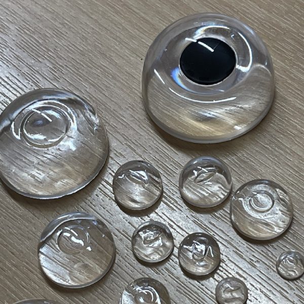 Various Clear Glass Dome Shape Eyes (23 eyes) Excellent Craft Pack