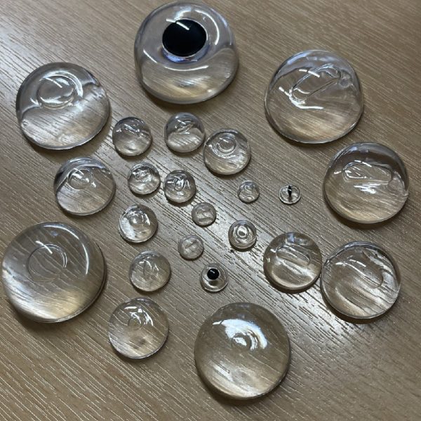 Various Clear Glass Dome Shape Eyes (23 eyes) Excellent Craft Pack - Image 4