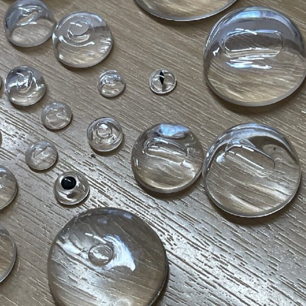 Various Clear Glass Dome Shape Eyes (23 eyes) Excellent Craft Pack - Image 5