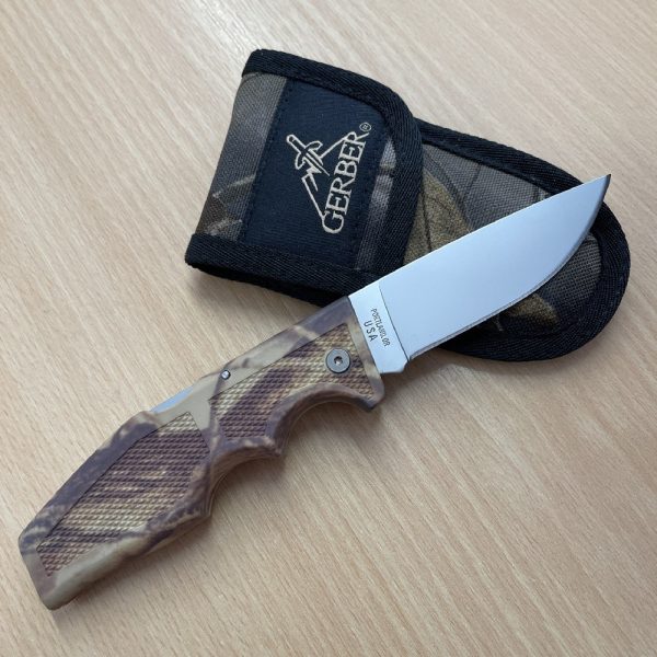 Gerber 600 - Plain Edge - Folding Pocket Knife with Canvas Pouch - Image 3