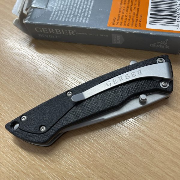 Gerber Revolt- Combo Part Serrated Edge Tanto Shape - Folding Pocket Knife - Image 4