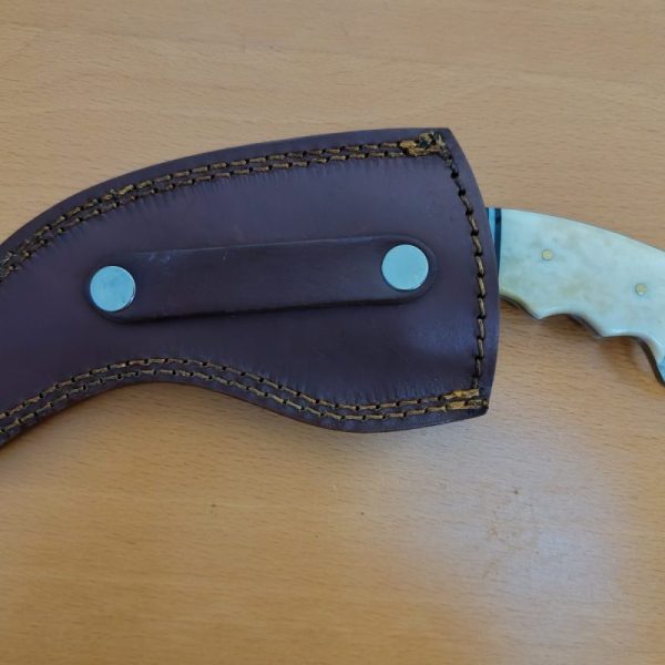 Perkin Knives Karambit Damascus Steel Hunting Knife With Bone Handle - Image 6