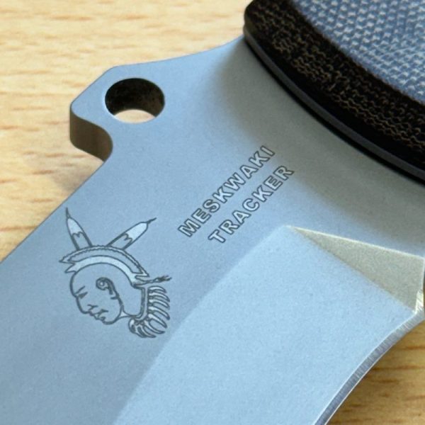 2718 e fox meskwaki folder (large) olive micarta sheath.