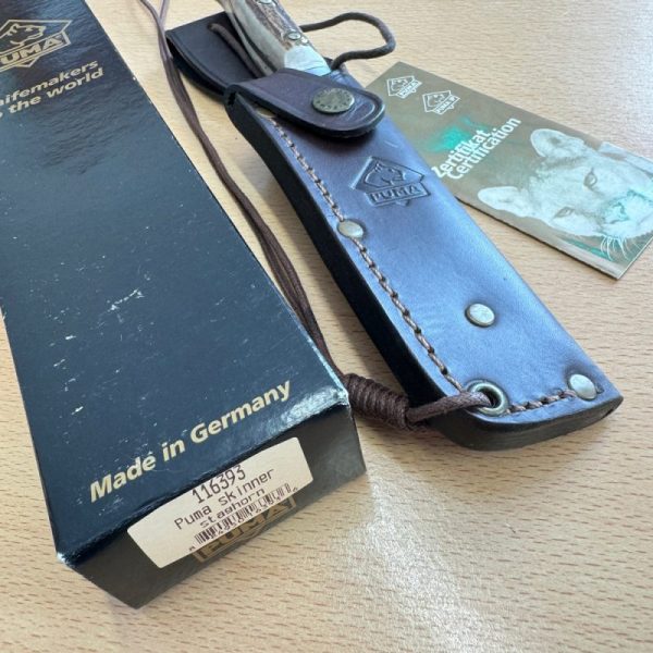 Puma Skinner Model 6393 with Leather Sheath & Box - Image 2