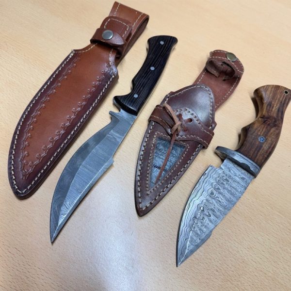 Large Damascus Pair of knives - Image 4