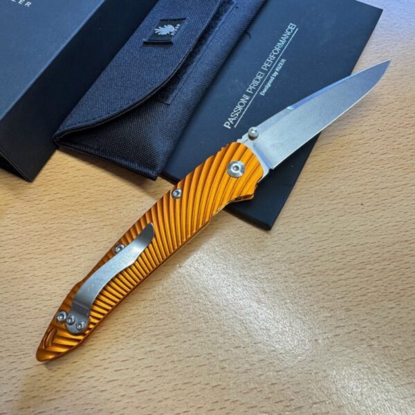 Kizer Silver Linerlock Orange - Image 2