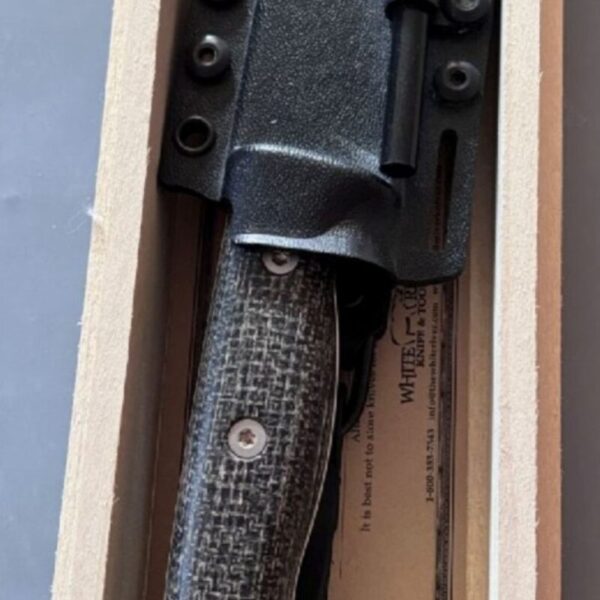 White River Knives Ursus 45 Black Burlap Micarta bushcraft knife