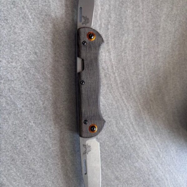 Benchmade Weekender Green Canvas Micarta, Slipjoint pocket knife  317-1 - Image 4