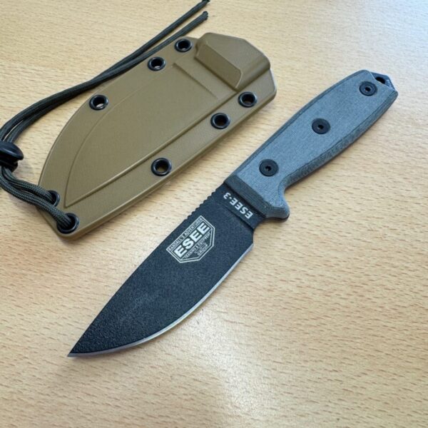 ESEE-3 Carbon Steel, Micarta Scales - Image 3