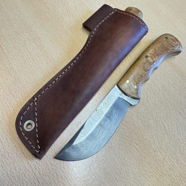 Pair Damascus Handmade Bushcraft Knives - Image 4