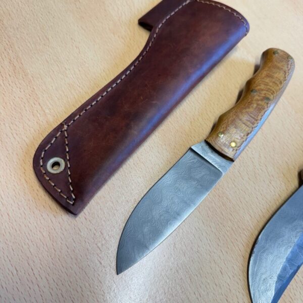 Pair Damascus Handmade Bushcraft Knives - Image 2