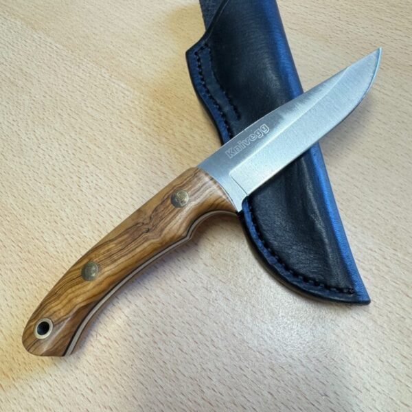 Knivegg Clip Point with Leather Sheath