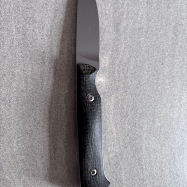 White River Knives Small Game Knife Black Burlap Micarta hunting knife, Owen Baker Jr. design - Image 4