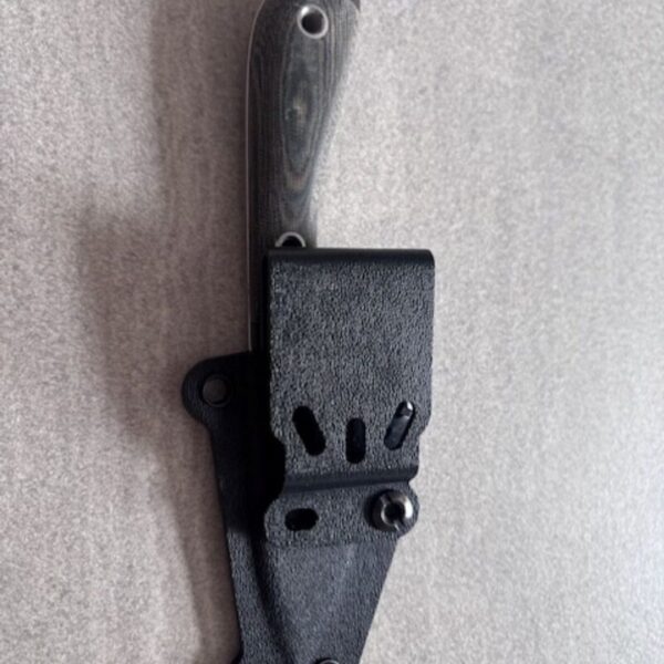 White River Knives M1 Caper Black OD Linen Micarta fixed knife, Kydex sheath - Image 3
