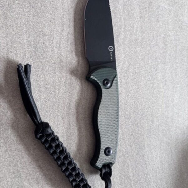 Civivi Timberbark C23094-3 Blackwash 14C28N, Green Canvas Micarta, fixed knife - Image 4