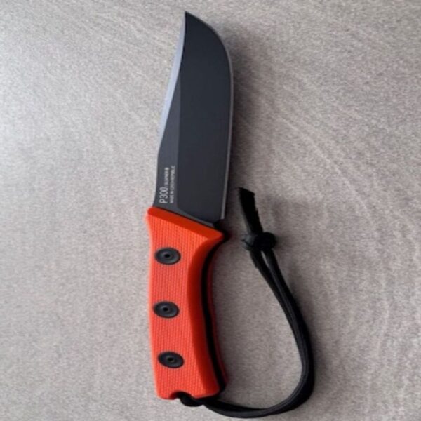 Acta Non Verba P300 Black Ceracote Blade And Orange Handle - Image 5