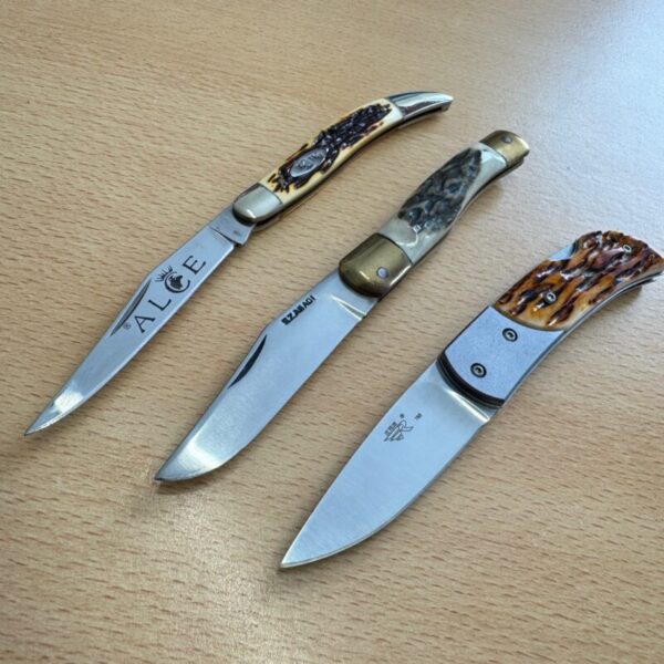 Antler Folding Knife Trio - Image 3