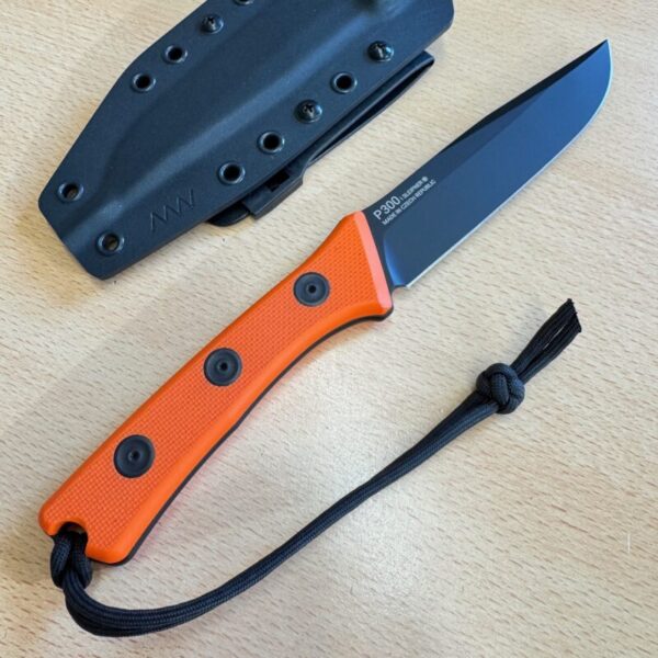 Acta Non Verba P300 Black Ceracote Blade And Orange Handle - Image 7