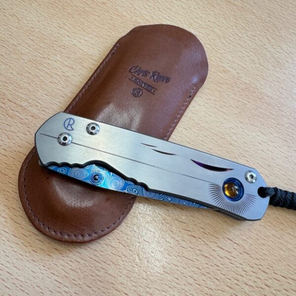 Chris Reeve large Sebenza Blued Damascus Raindrop - Image 2