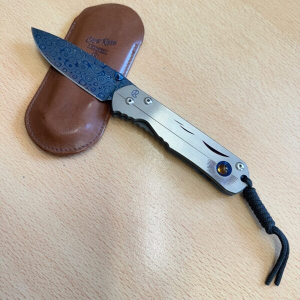 Chris Reeve large Sebenza Blued Damascus Raindrop