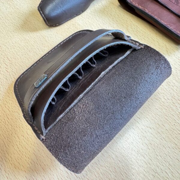Two Leather Bullet Pouches suitable for .308 With Barrel Protector - Image 3